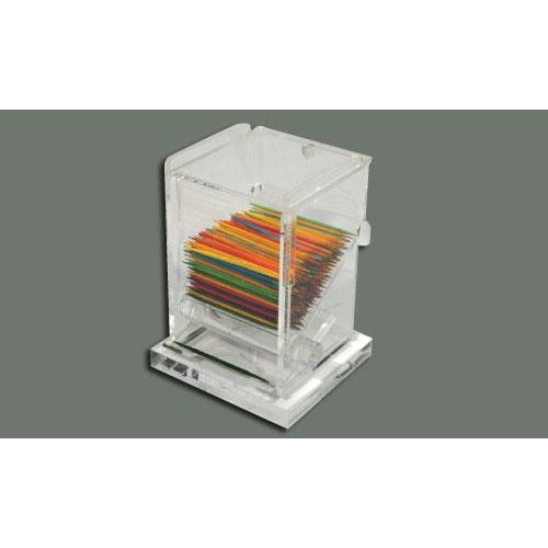Winco Acrylic Toothpick Dispenser, 3 x 2 1/2 x 4 inch.