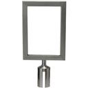 Winco Stainless Steel Stanchion Top Sign Frame for Stanchion Post -- 4 per case.
