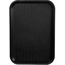 Winco Plastic Black Fast Food Tray, 10 x 14 inch -- 12 per case.