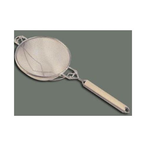 Winco Tinned Double Mesh Strainer with Reinforced Bowl, 10 1/2 inch.