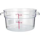 Winco Clear Polycarbonate Round Storage Container, 2 Quart -- 12 per case.