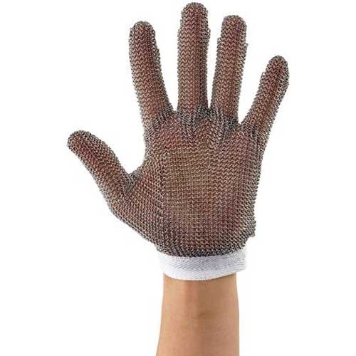 Winco Small White Strap Reversible Protective Mesh Glove -- 10 per case.
