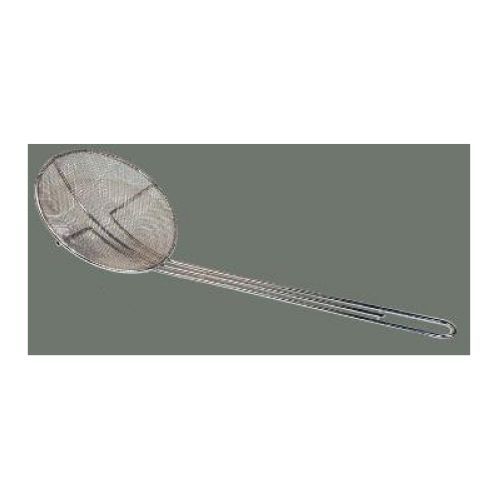 Winco Round Fine Mesh Skimmer with Handle, 6 1/2 x 6 1/2 x 20 inch.
