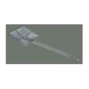 Winco Square Fine Mesh Skimmer with Handle, 6 3/4 x 6 3/4 x 20 inch.
