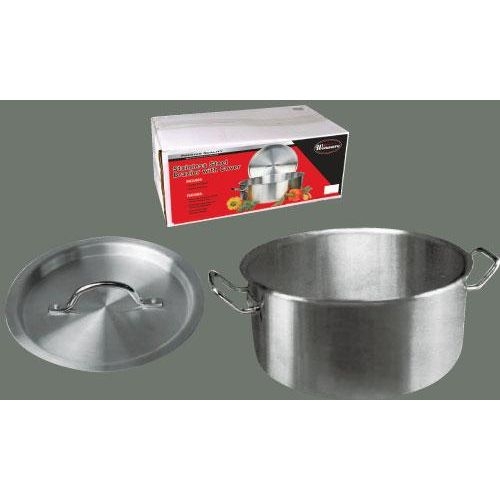 Winco Stainless Steel Brazier with Cover, 14.2 x 5.5 inch -- 1 set.