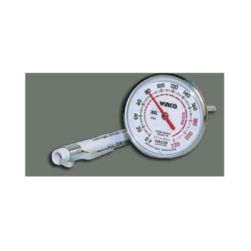 Winco Calibrated Dial Pocket Test Thermometer - 0 to 220 Degree Fahrenheit, 1 inch.
