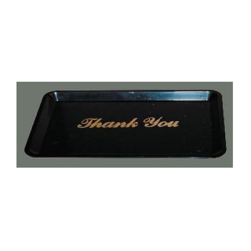 Winco Gold Imprinted Thank You Tip Tray, 4 1/2 x 6 1/2 inch -- 12 per case.