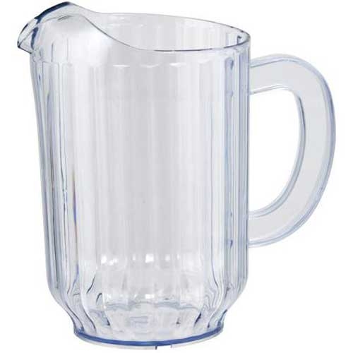 Winco SAN Plastic Clear Water Pitcher, 60 Ounce -- 8 per case.