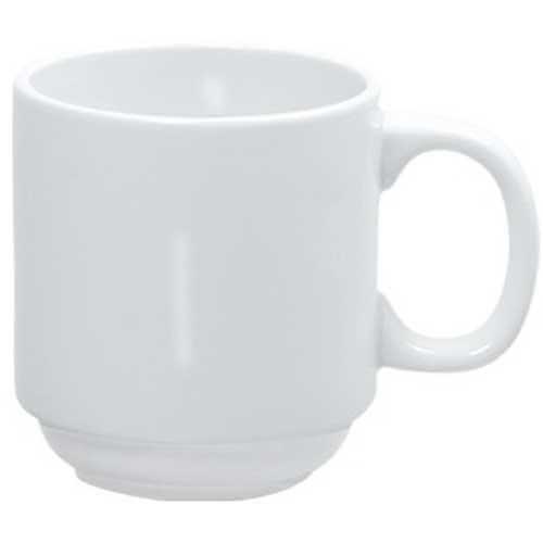 Yanco Abco Porcelain Round Stackable Super White Prime Mug, 16 Ounce -- 36 per case.