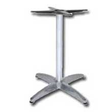 Emu Aluminum table height 4 cross base for Emu Tabel Base for table Top 28 inch sq. up to 32 inch sq and Round tabel top for 28 to 36 inch dai.