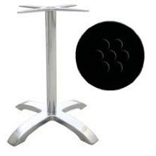 Emu Zak Aluminum Antique Black Outdoor Indoor Dinning Table Base Only, 29.5 x 26 inch.