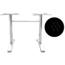 Emu Zak Aluminum 2 Leg Antique Black Outdoor Indoor Dinning Table Base Only, 29.5 x 28 x 26 inch.