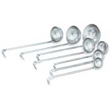 Economy One-Piece Ladles, 18-0 Stainless Steel, Mirror Finish, Capacity 6 Ounce.