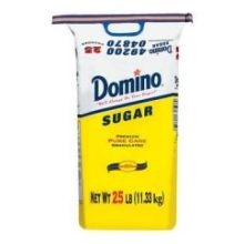 Domino Granulated Sugar, 25 Pound Bag.