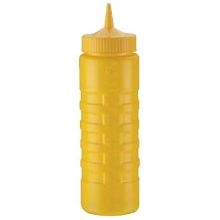 Traex Yellow Wide Mouth Squeeze Dispenser, 32 Ounce -- 12 per case.