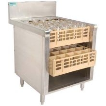 Advance Tabco Prestige 24 inch Series Open Glass Rack Storage Cabinet.