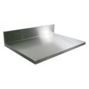 John Boos 16 Gauge Stainless Steel Counter Tops with 6 inch Boxed Backsplash, 84 x 25 inch.