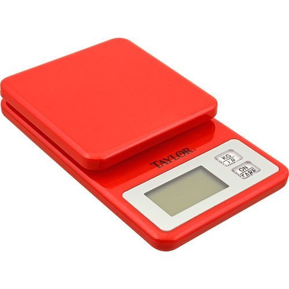 Taylor Precision 3817R Red Compact Digital Scale, 11 Pound Capacity