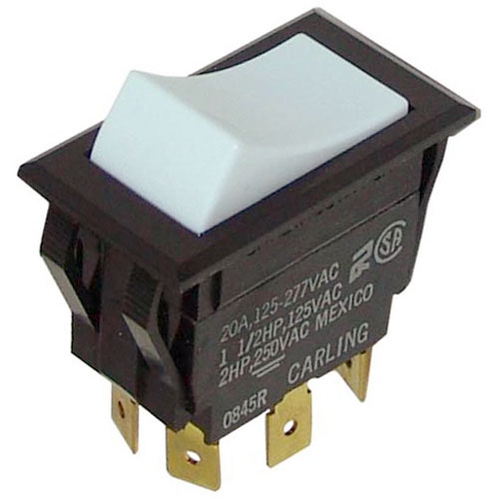 Master-bilt MAB19-14449 White On/On Rocker Switch