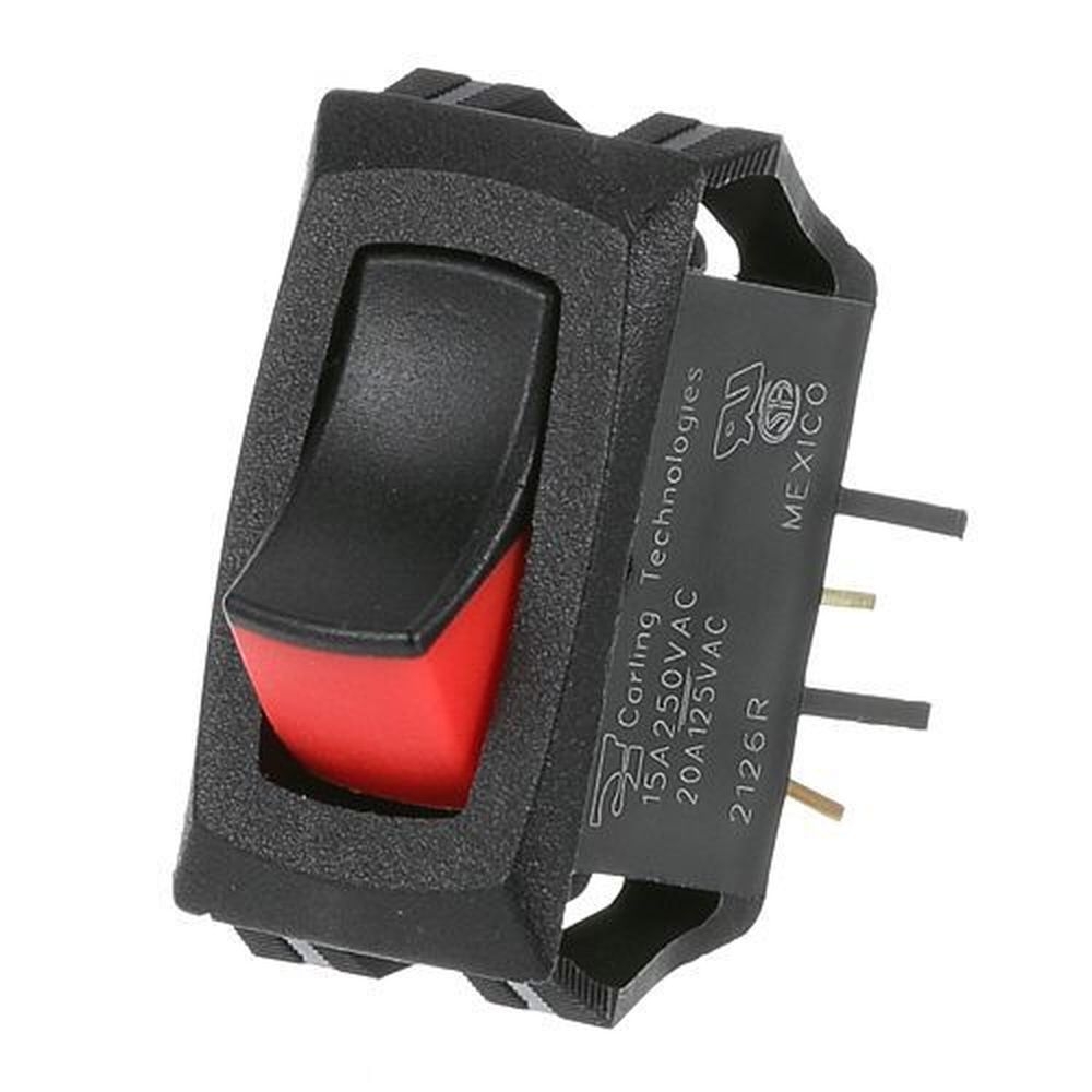 Vulcan Hart Red / Black SPST Terminals ON/OFF Rocker Switch Fits 9/16 x 1 1/8 inch Hole for Vulcan Hart Part Number 00-821770