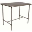 John Boos 16 Gauge Stainless Steel Cucina Classico Table with 5 inch Locking Casters Center Bracing, 48 x 30 x 40 inch.