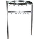 John Boos Table Mount Boat Shaped Stainless Steel Pot Rack, 60 inch.