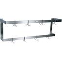 John Boos Wall Mount Double Bar Stainless Steel Pot Rack, 72 inch.