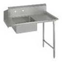 John Boos 14 Gauge Stainless Steel Soiled Dishtable with Right Leg, 26 inch.