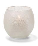 Hollowick Clear Ice Small Glass Bubble Tealight Lamp, 2 3/8 x 2 5/8 x 2 5/8 inch.