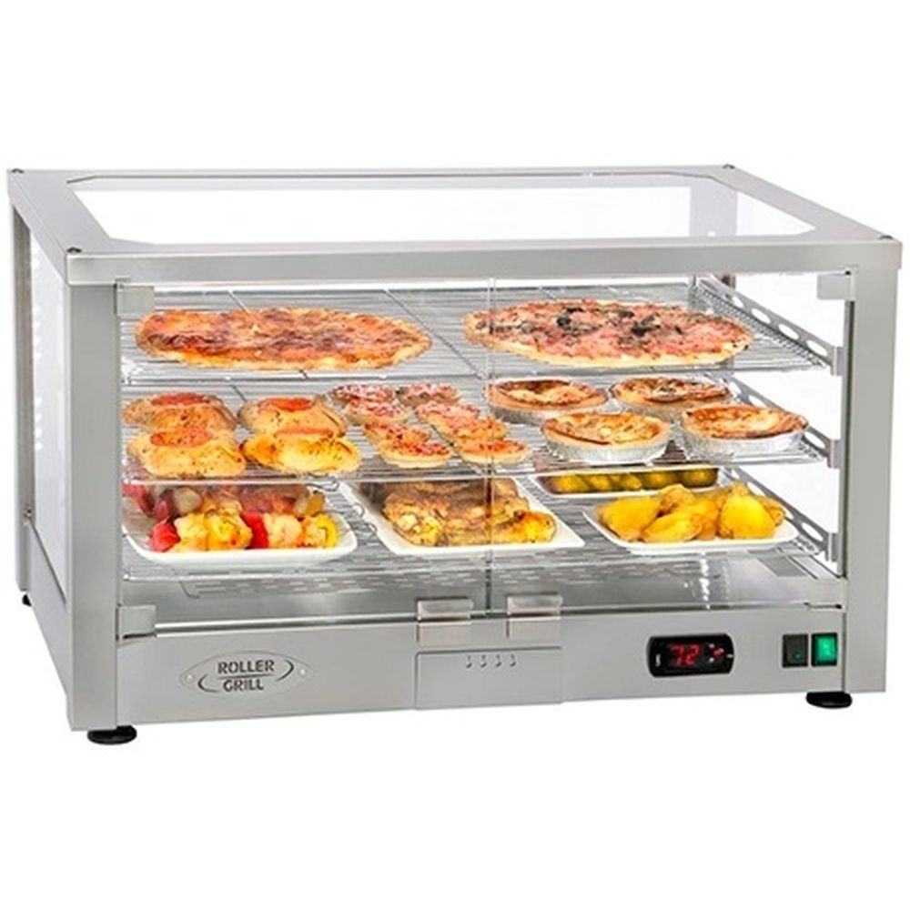 Equipex Roller Grill Stainless Steel 2 Tier Warming Display