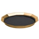 Service Ideas Stackable Small Vintage Gold Finish 12 Panel Non-Slip Removable Insert Tray