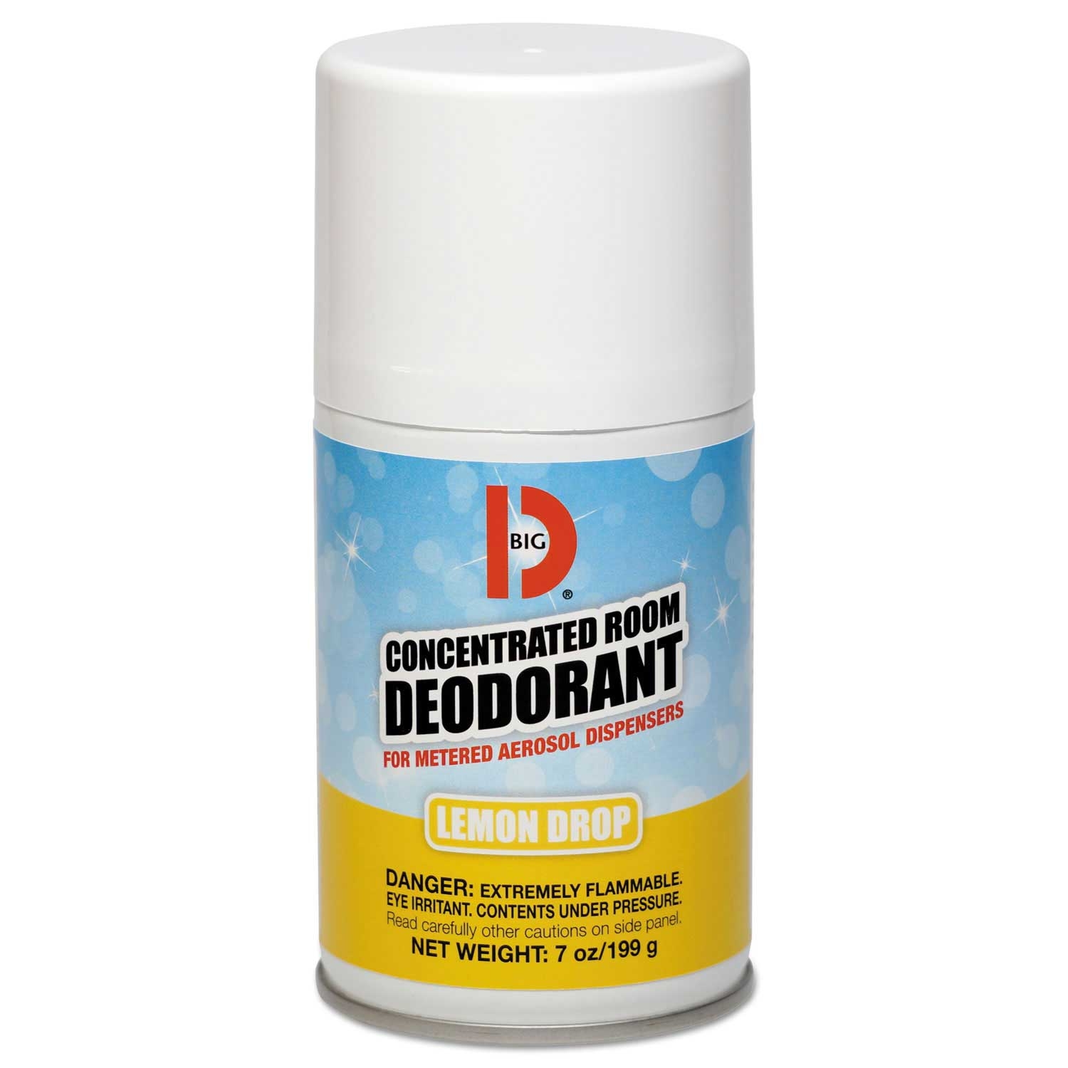 Big D Industries Lemon Scent Metered Concentrated Room Deodorant, 7 Ounce Aerosol -- 12 per case