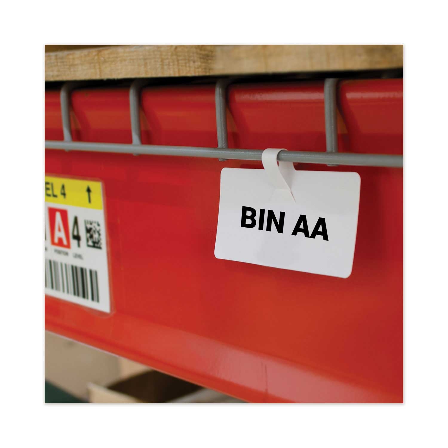 C-Line White Side Load Wire Rack Shelf Tag, 3.5 x 1.5 inch - 10 per pack -- 1 pack
