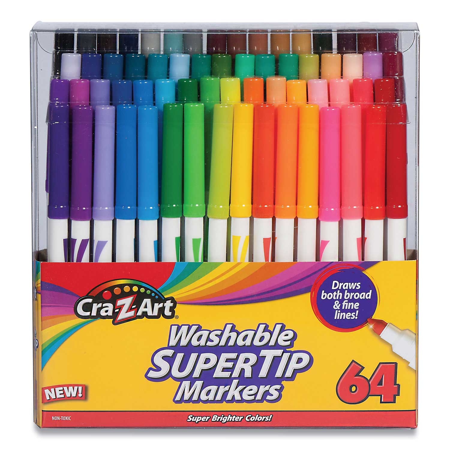 Cra-Z-Art Washable Supertip Marker - 64 per set -- 1 set