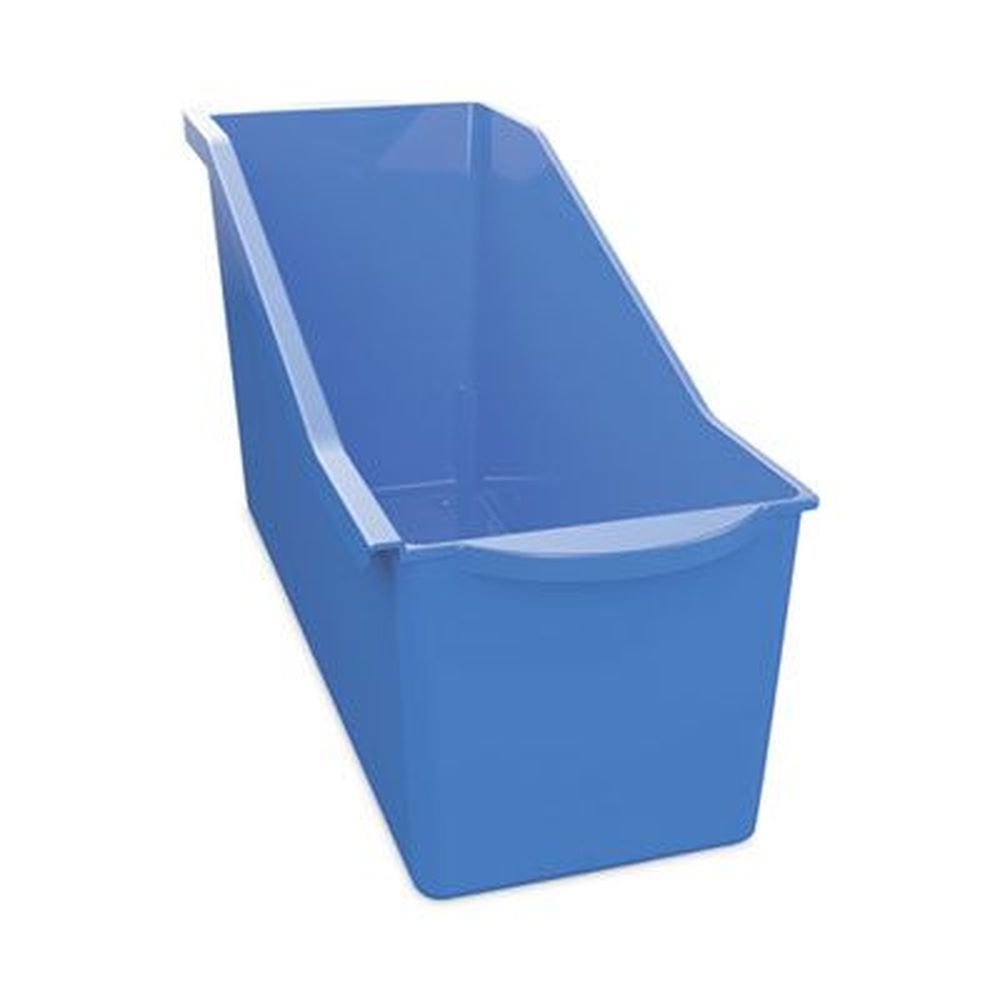 deflecto Blue Antimicrobial Book Bin, 14.2 x 5.34 x 7.35 inch