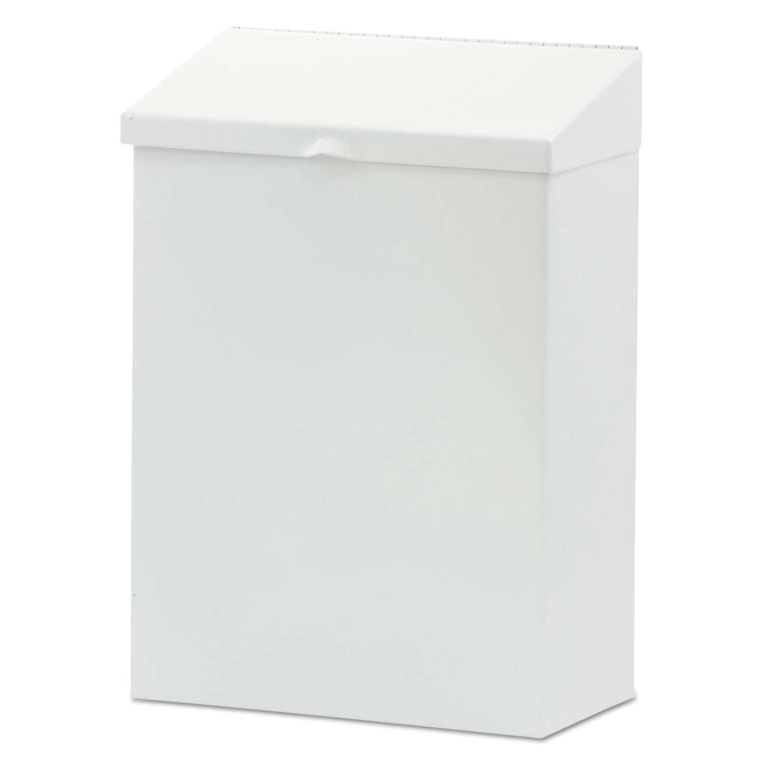Hospeco White Metal Feminine Hygiene Waste Receptacle