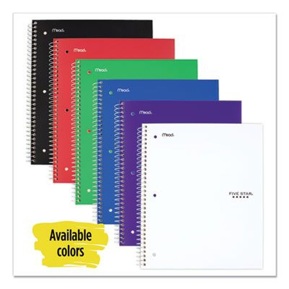 Five Star Wide/legal Rule 200 Sheets Wirebound Notebook with Randomly Assorted Covers, 10.5 x 8 inch Sheet