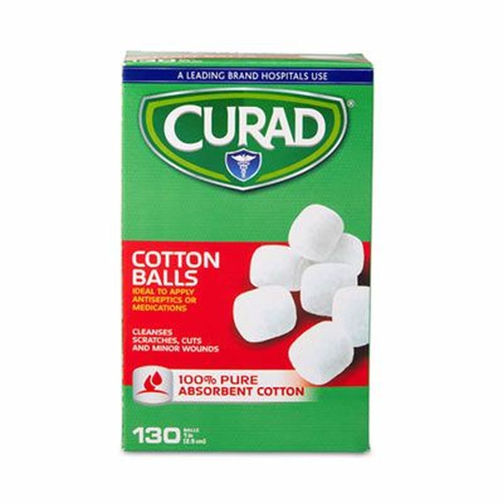 Curad Sterile Cotton Balls, 1 inch -- 130 per box