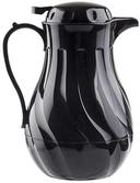 Tablecraft Polypropylene Black Insulated Swirl Coffee Carafe, 20 Ounce Capacity