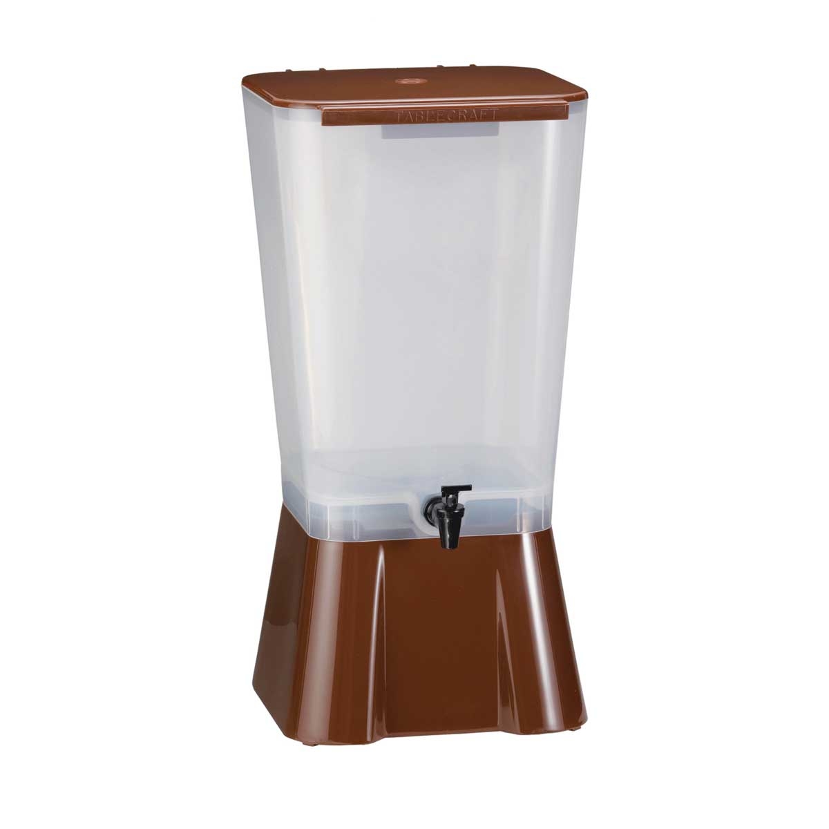 Tablecraft Polypropylene Brown Beverage Dispenser, 5 Gallon Capacity