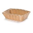 Tablecraft Plastic Rectangle Natural Serving Basket, 9 x 6 x 2.5 inch -- 12 per case