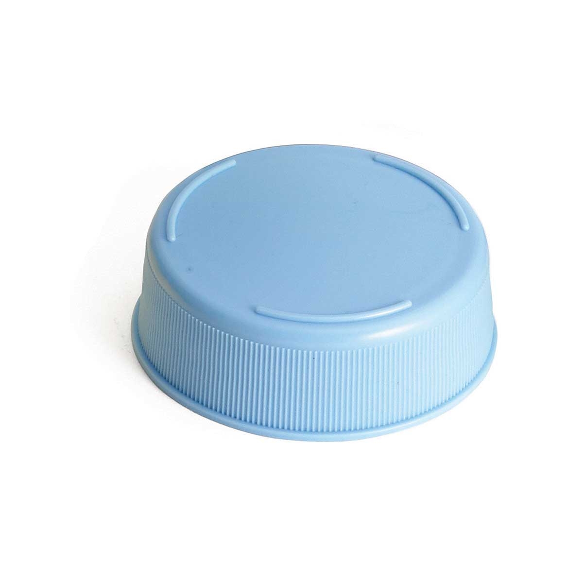 Tablecraft InvertaTop 2.3125 inch Polyethylene Light Blue 53 mm End Cap for Squeeze Bottles, 12 count