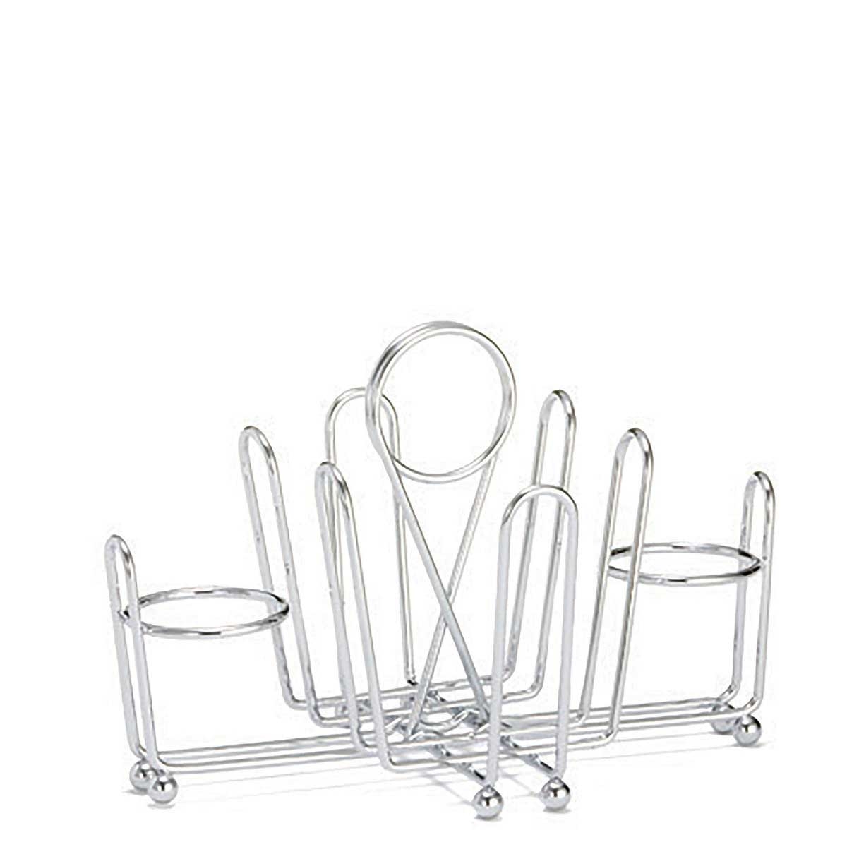 Tablecraft Chrome Plated Combination Condiment Rack, 8 x 5.5 x 5.625 inch -- 12 per case