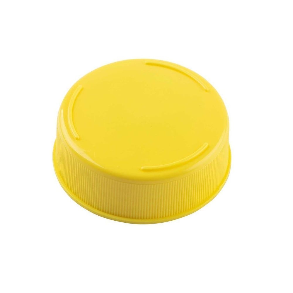 Tablecraft InvertaTop 2.75 inch Polyethylene Yellow 63mm End Cap for Squeeze Bottles, 12 count