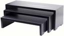 Tablecraft Wood Black Cascade Riser Set, set of 3