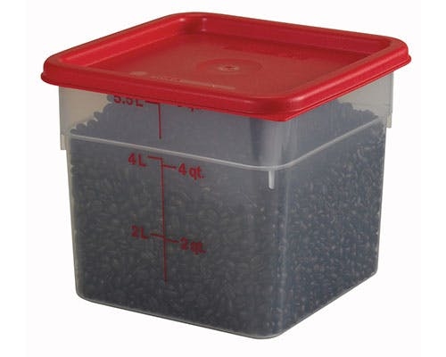 Cambro Translucent CamSquares Food Storage Containers, 6 Quart -- 6 per case