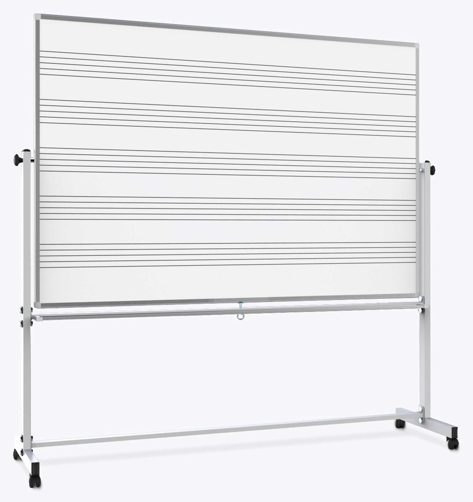 Luxor White Double Sided Mobile Music Whiteboard, 72 x 48 inch Height