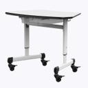 Luxor Black Height-Adjustable Trapezoid Student Desk with Drawer, 29 x 19 x 21.75 to 29.75 inch Height