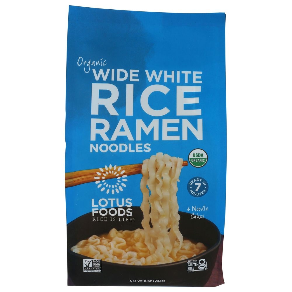 Organic Wide White Rice Ramen Noodles