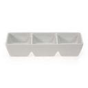 Porcelain White Three 2.5 Ounce Wells Sauce Dish